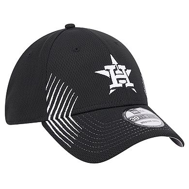 Men's New Era Black Houston Astros Active Dash Mark 39THIRTY Flex Hat