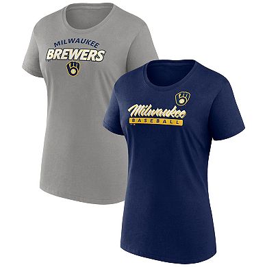 Women's Fanatics Branded Milwaukee Brewers Risk T-Shirt Combo Pack