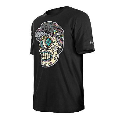 Unisex New Era Black Brooklyn Nets Sugar Skull T-Shirt