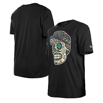 Unisex New Era Black Brooklyn Nets Sugar Skull T-Shirt