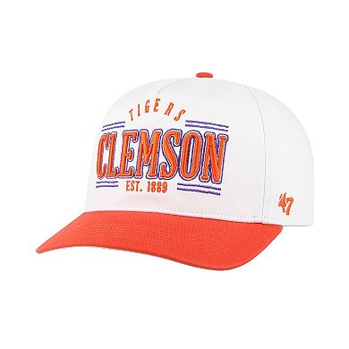 Men's '47 White Clemson Tigers Streamline Hitch Adjustable Hat