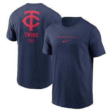 Men's Nike Navy Minnesota Twins Large Logo Back Stack T-Shirt
