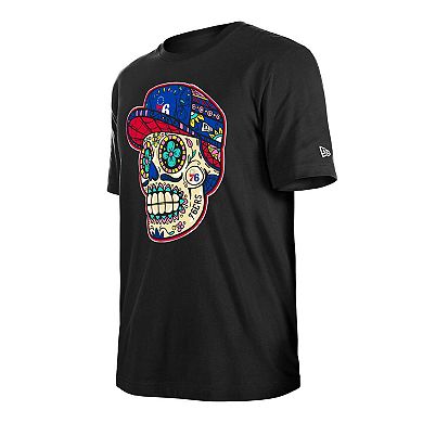 Unisex New Era Black Philadelphia 76ers Sugar Skull T-Shirt