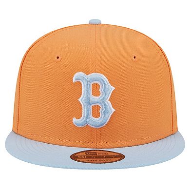 Men's New Era Orange Boston Red Sox Spring Color Two-Tone 9FIFTY Snapback Hat