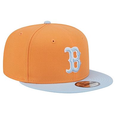 Men's New Era Orange Boston Red Sox Spring Color Two-Tone 9FIFTY Snapback Hat