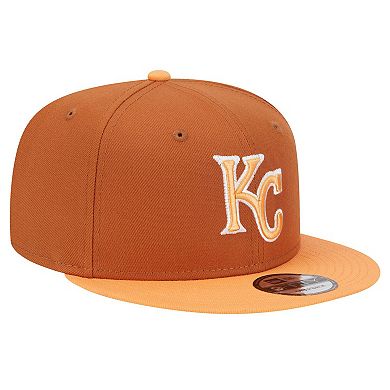 Men's New Era Brown Kansas City Royals Spring Color Two-Tone 9FIFTY Snapback Hat