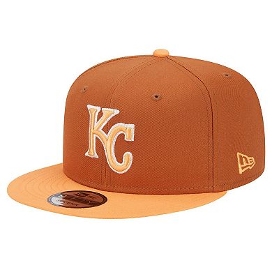 Men's New Era Brown Kansas City Royals Spring Color Two-Tone 9FIFTY Snapback Hat