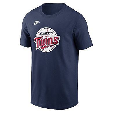 Men's Nike Navy Minnesota Twins Cooperstown Collection Team Logo T-Shirt