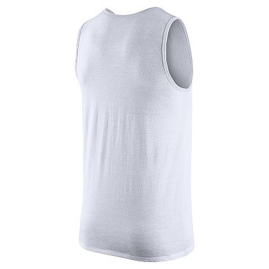 Men's Nike White Arkansas Razorbacks Vintage Logo Performance Tank Top