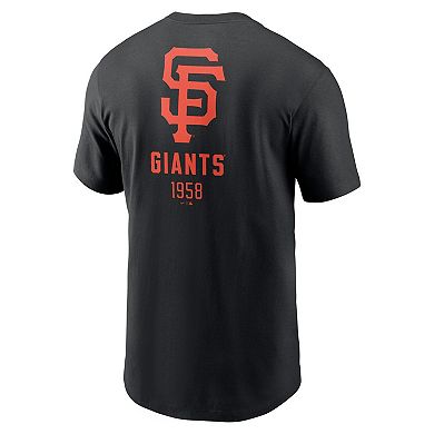 Men's Nike Black San Francisco Giants Large Logo Back Stack T-Shirt