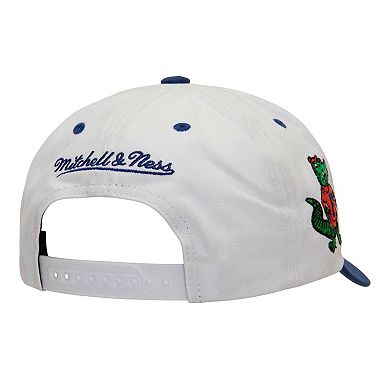 Men's Mitchell & Ness White/Royal Florida Gators Tail Sweep Pro Snapback Hat
