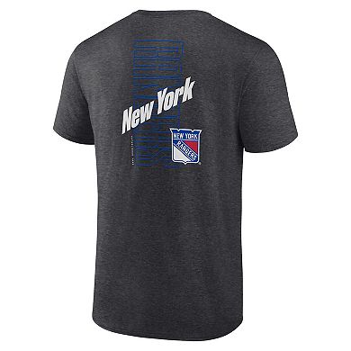 Men's Fanatics Branded Heather Charcoal New York Rangers Backbone T-Shirt