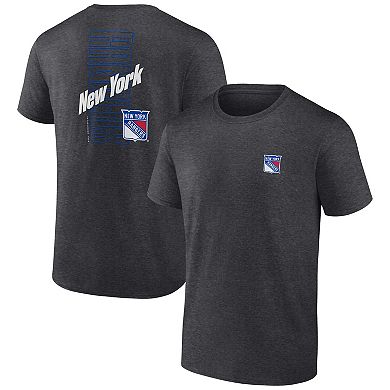 Men's Fanatics Branded Heather Charcoal New York Rangers Backbone T-Shirt