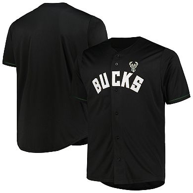 Men's Profile Black Milwaukee Bucks Big & Tall Pop Jersey