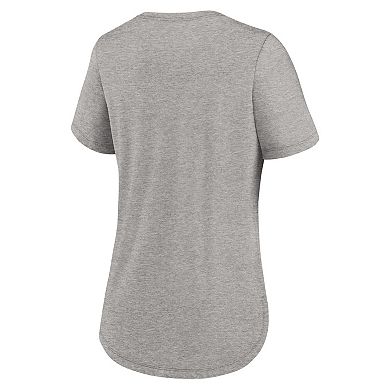 Women's Nike  Heather Charcoal New York Jets Fashion Tri-Blend T-Shirt