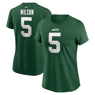Women's Nike Garrett Wilson Legacy Green New York Jets Name & Number T-Shirt