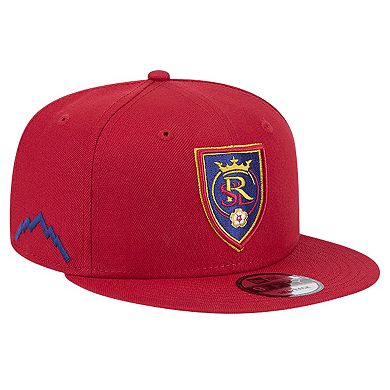 Men's New Era Red Real Salt Lake 2024 Jersey Hook 9FIFTY Snapback Hat