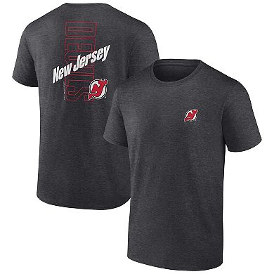 Men's Fanatics Branded Heather Charcoal New Jersey Devils Backbone T-Shirt