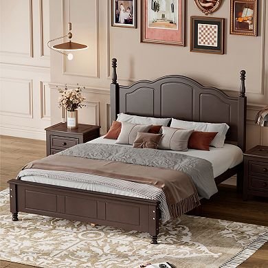 Merax Retro Style Platform Bed