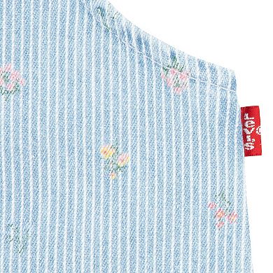 Toddler Girls Levi's® Puff Sleeve Tee and Denim Skirtalls 2-Piece Set