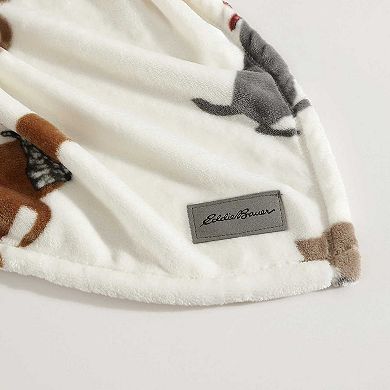 Eddie Bauer Dogs With Scarves Throw Blanket