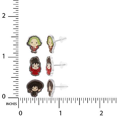 Beetlejuice & Lydia Chibi 3-pack Stud Earrings Set