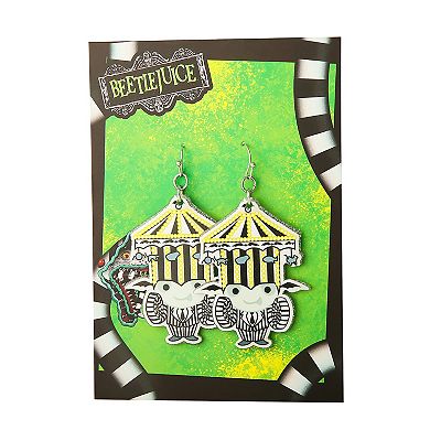 Beetlejuice Circus Tent Drop Earrings