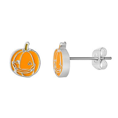 Disney's Lilo & Stitch Pumpkin Pendant Necklace & Stud Earrings Set