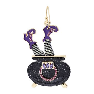 Celebrate Together Witch's Leg in Cauldron Drop Earrings