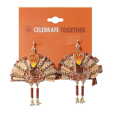 Celebrate Together Brown Turkey Drop Earrings