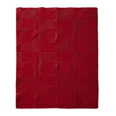 Greenland Home Fashions Riviera Velvet Red Throw Blanket