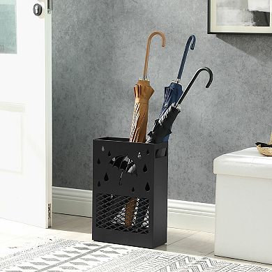 Metal Umbrella Stand With A Removable Drip Tray