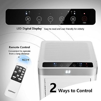 10000btu 3-in-1 Portable Air Conditioner With Remote Control-white