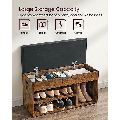 Versatile Storage Bench With Comfortable Cushion -stylish And Practical Furniture For Entryways