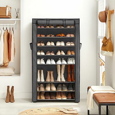 Grey Enclosed Shoe Rack