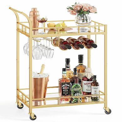 Chic And Elegant Gold Bar Cart