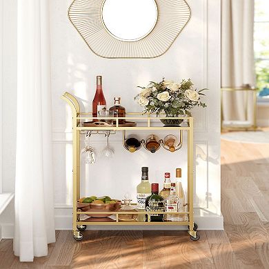 Chic And Elegant Gold Bar Cart