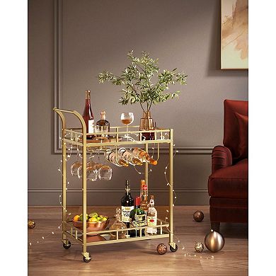 Chic And Elegant Gold Bar Cart