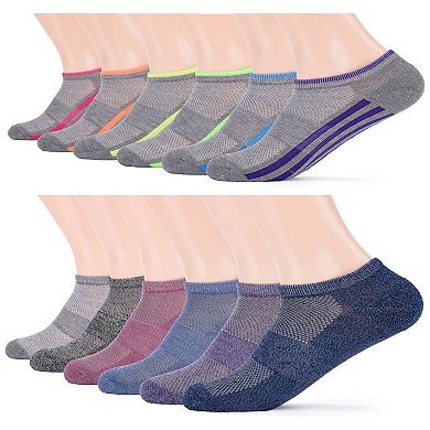 Neon Grey No-show Sports Socks