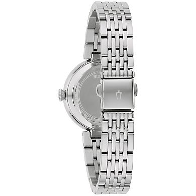 Bulova Women's Classic Stainless Steel Crystal Accent Mother Of Pearl Dial Bracelet Watch - 96L284