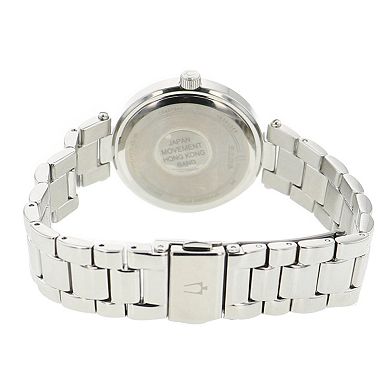 Bulova Women's Classic Stainless Steel Diamond Accent Bracelet Watch - 96P151
