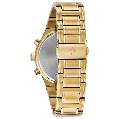 Bulova Men's Classic Gold Tone Stainless Steel Chronograph Bracelet Watch - 97B161