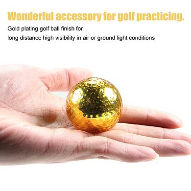 Metallic Plated Colored Golf Ball, 42.7mm, High Visibility, Durable Construction