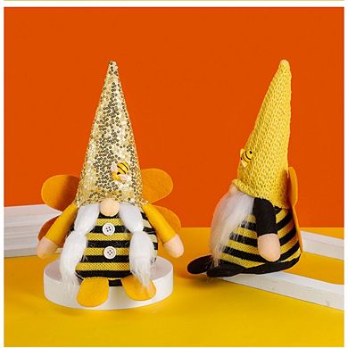 Bumble Bee Gnome Plush Decor, Soft, Exquisite And Portable, Mr And Mrs Honeybee Spring Gnomes