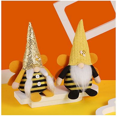 Bumble Bee Gnome Plush Decor, Soft, Exquisite And Portable, Mr And Mrs Honeybee Spring Gnomes