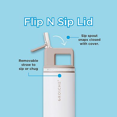 GROSCHE ALPINE Flip 'N Sip Insulated 20-oz. Leakproof Water Bottle with Straw 2-pk.