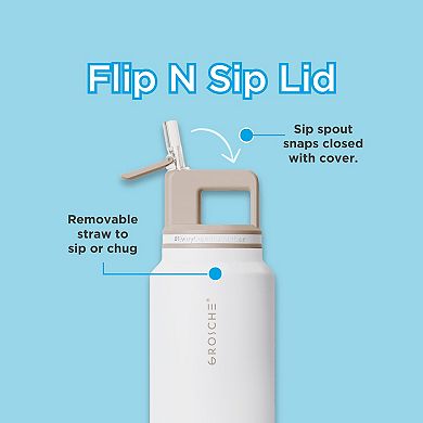 GROSCHE ALPINE Flip 'N Sip Insulated 40-oz. Leakproof Water Bottle with Straw 2-pk.