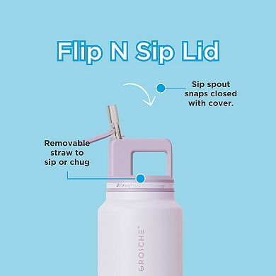 GROSCHE ALPINE Flip 'N Sip Insulated 40-oz. Leakproof Water Bottle with Straw 2-pk.