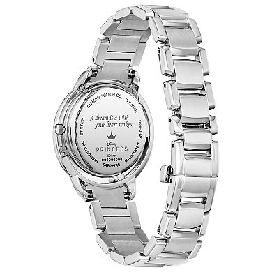 Citizen Women's Eco-Drive Disney Princess Cinderella Stainless Steel Diamond Accent Mother-of-Pearl Dial Bracelet Watch