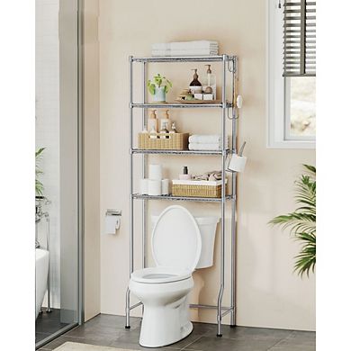 4-Tier Metal Over-the-Toilet Storage Shelf